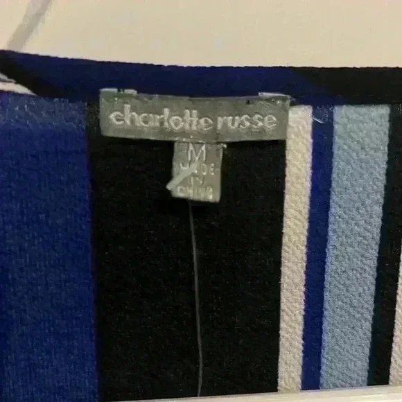 Charlotte Russe Y2K size Medium Tie front top coverlet NWT! - Picture 8 of 8